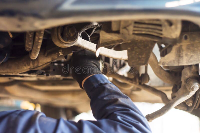 Hands of Car Mechanic in Auto Repair Service. Stock Image Image of