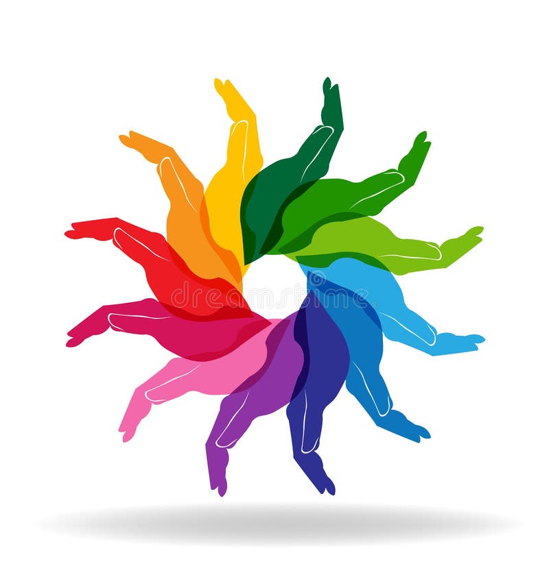 All hands the colours high. Diversity логотип. Colored hand logo. Around Color.