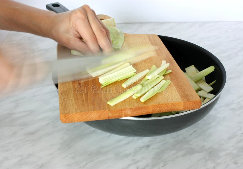 Hands Cuting Fresh Vegetable Picture. Image 10275099