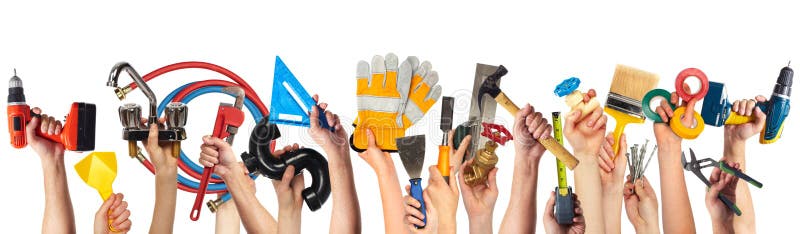 Hands with DIY tools. stock image. Image of foreman, hands - 89747347