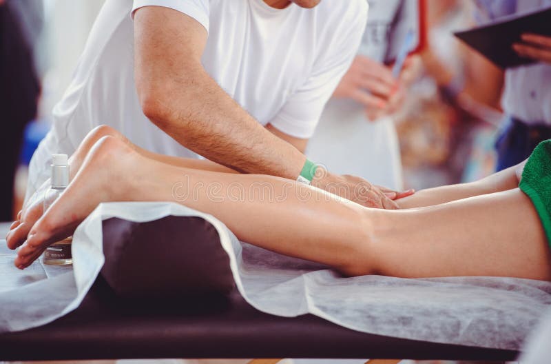 Hands doing foot massage, spa salon royalty free stock photo Hands doing foot massage, spa salon royalty free stock photo
