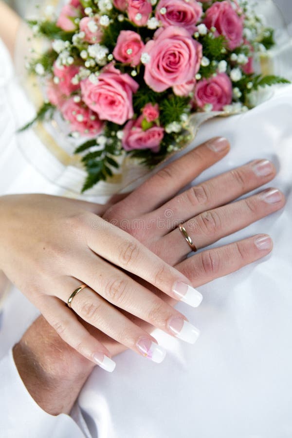 Hands and flowers royalty free stock images