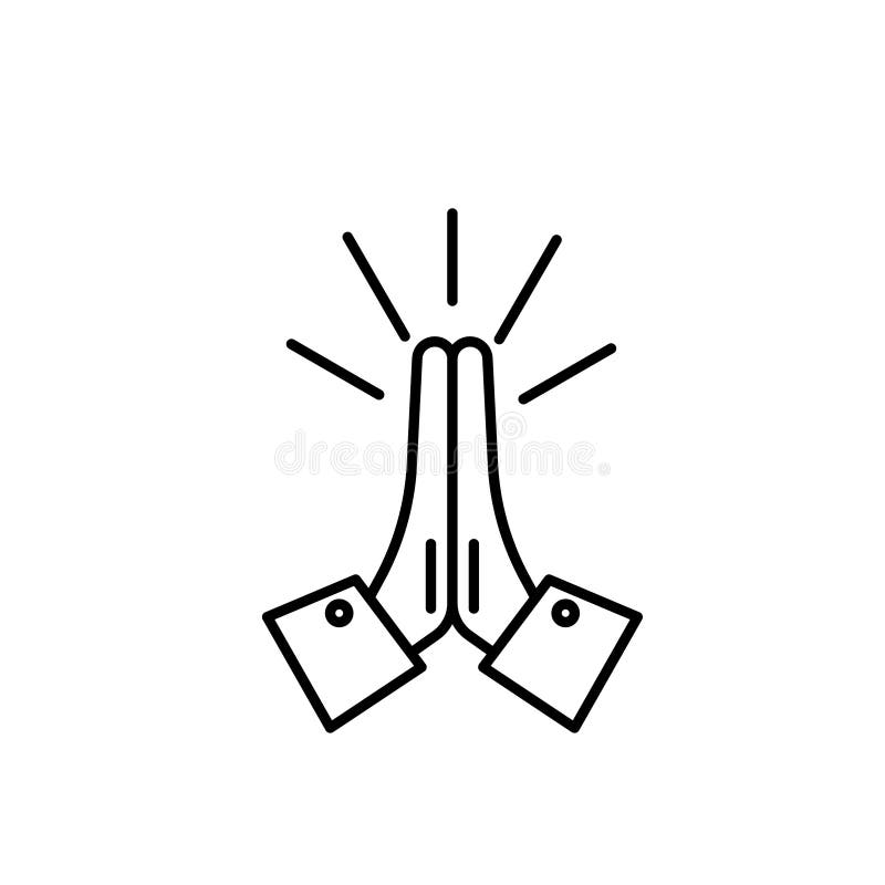 Fold Hands Icon Stock Illustrations – 350 Fold Hands Icon Stock ...