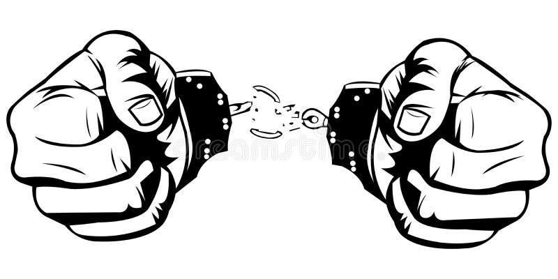 Handcuffs On Hands Clipart Balck