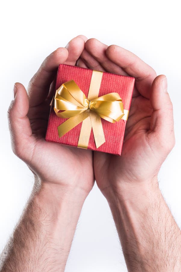 Hands giving gift stock image. Image of hands, love, isolated 63904877