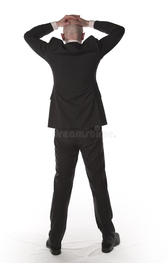 Hands on head stock image