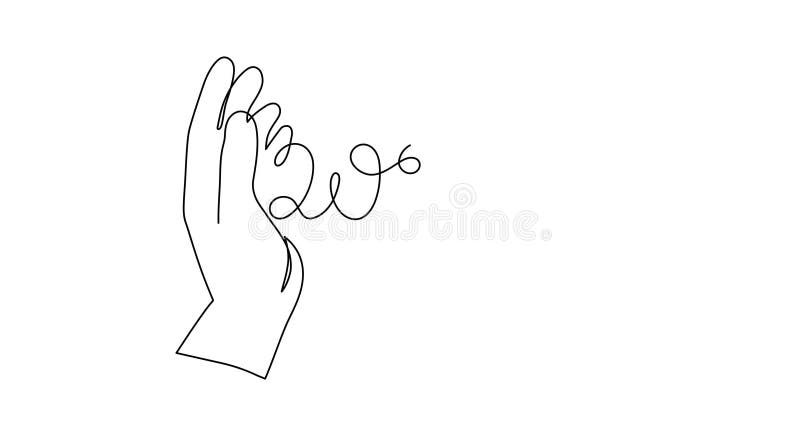 Pointing Location at Map One Line Art Animation,hand Drawn Way
