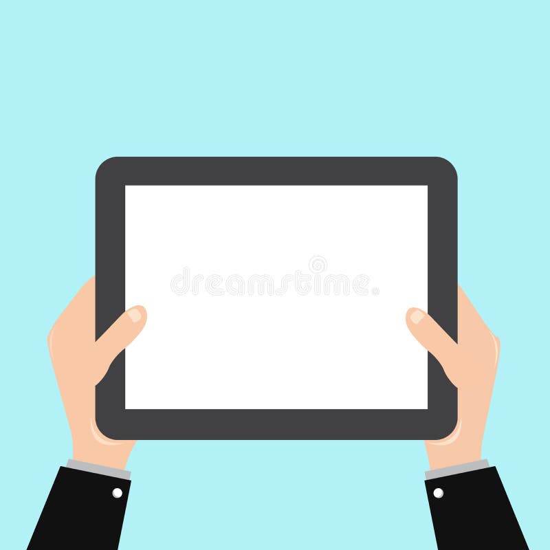 Hands Holding Ipad Stock Illustrations 92 Hands Holding Ipad Stock