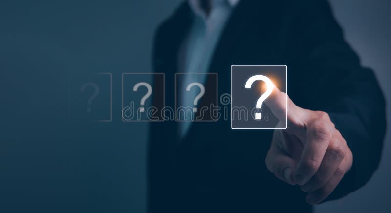 Hands holding FAQ question mark sign. Question Mark and Problem-Solving Concept. Finding answers to business FAQs. Creativity and stock photos