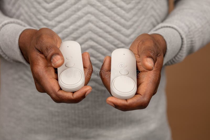 Hands Holding Gamepads from Virtual Reality Headset. VR Technology