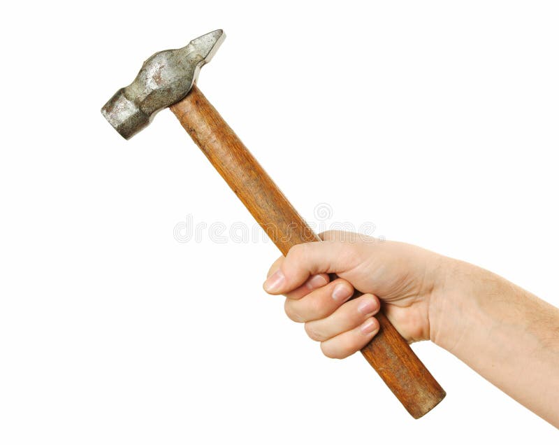 Hands holding hammer
