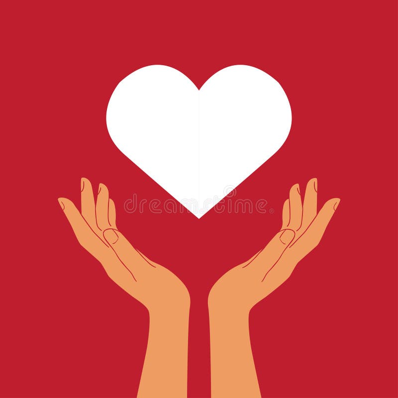 Hands Holding Heart Stock Vector Illustration Of Concept 90341257