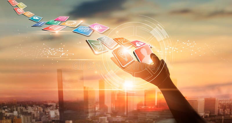 Hands holding icon payments, Digital marketing. Banking network. Online shopping and icon customer network stock image Hands holding icon payments, Digital marketing. Banking network. Online shopping and icon customer network stock image