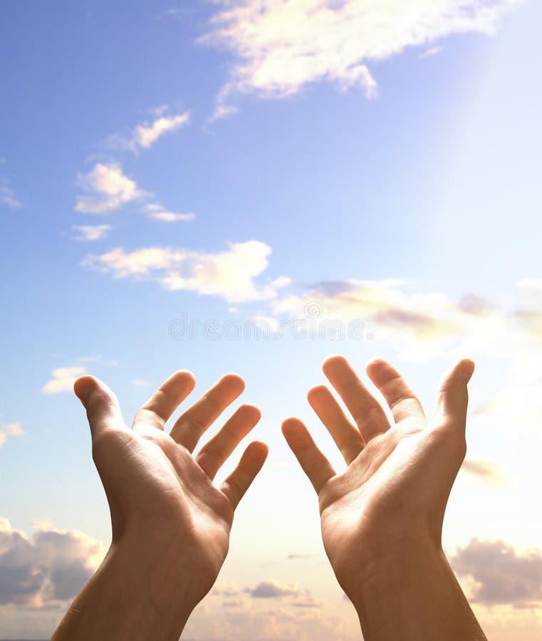 Hands holding sky stock images Hands holding sky stock images