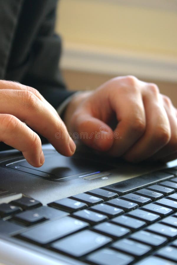 Hands and keyboard. Using the laptop Hands and keyboard. Using the laptop