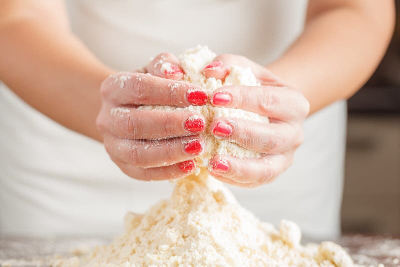 Hands kneading bread dough stock photo. Image of hands 78572294