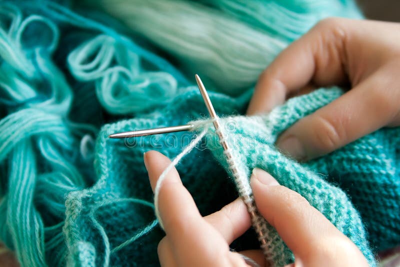 Hands knitting stock photo. Image of occupational, knit 12252084
