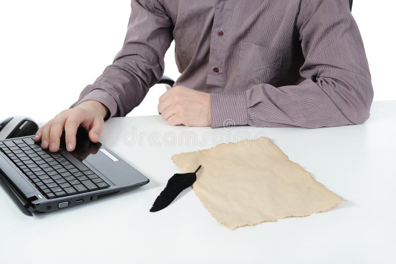 Hands on the laptop keyboard. royalty free stock photos Hands on the laptop keyboard. royalty free stock photos