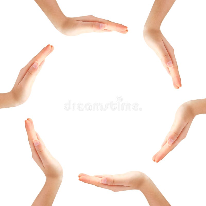 Hands making a circle, isolated, ecology, symbol