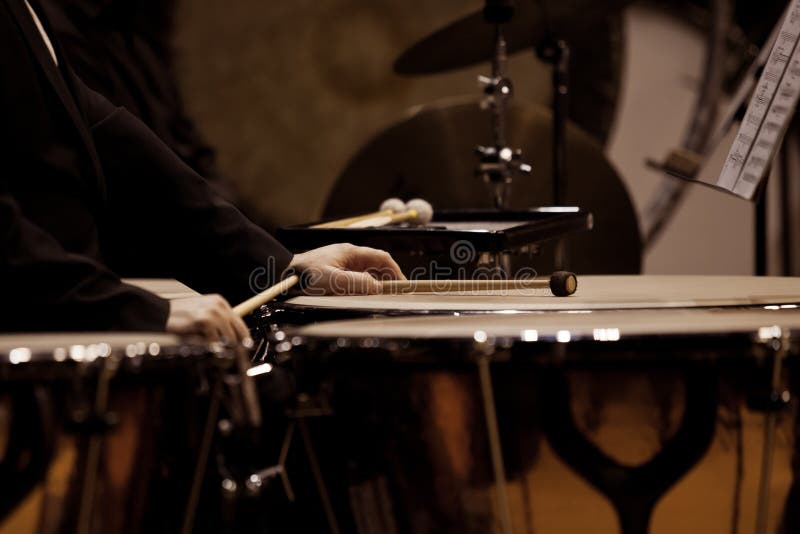 Hands Musician Playing Timpani Stock Image Image of culture, concert