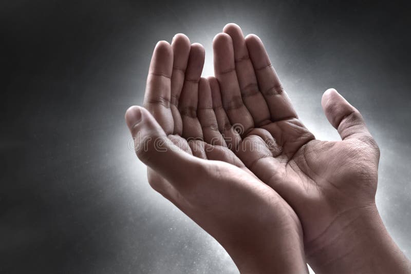 Hands of Muslim Man Praying Stock Image - Image of culture, light: 175830891