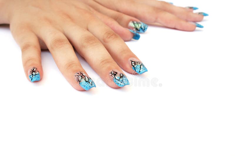 Hands with nail art stock photo. Image of delicate, fashionable 19650202
