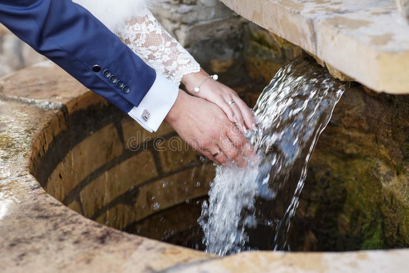 Hands of newly wedded with wedding rings royalty free stock images Hands of newly wedded with wedding rings royalty free stock images