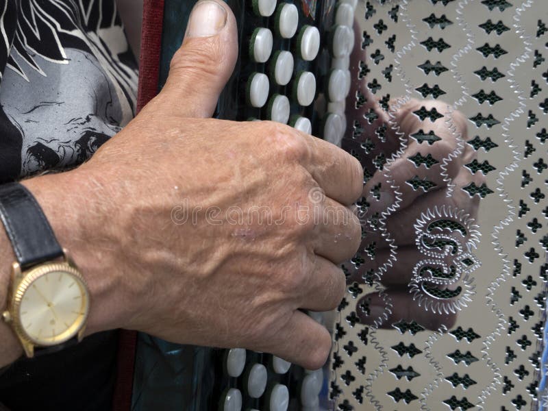 Hands Playing Accordion Detail Stock Image Image of musical, play
