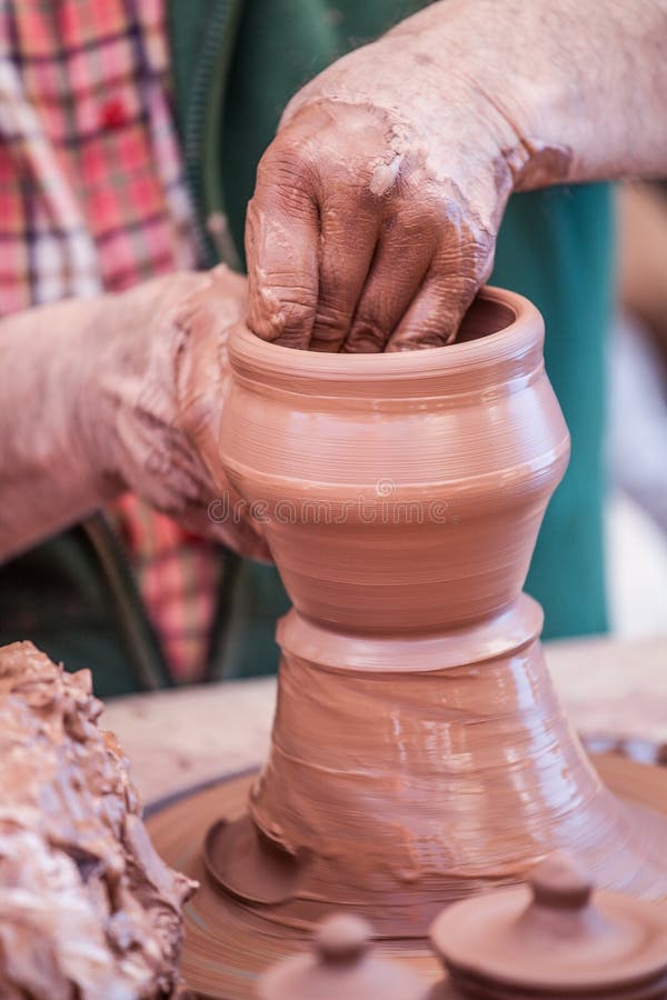Molding clay with hands stock photo. Image of vertical 101201074
