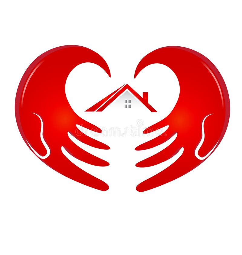 Hands Protecting a House Logo Stock Vector Illustration of charity