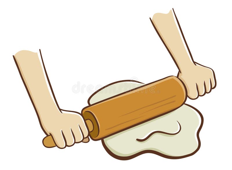 Hands rolling dough stock vector. Illustration of isolated 46902707