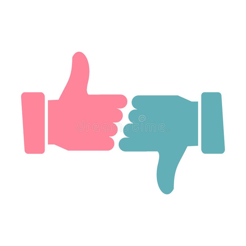 Thumb down icon against and no symbol flat Vector Image