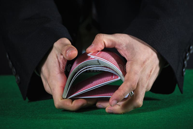 Hands Shuffling Cards Casino Stock Photo Image of gambling, casino