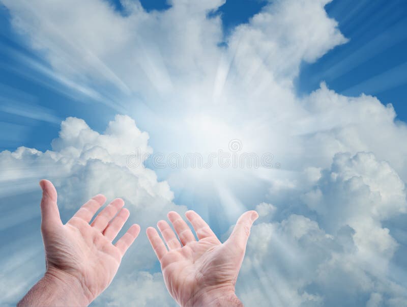 Hands in sky stock photo. Image of christian, religion 108667606