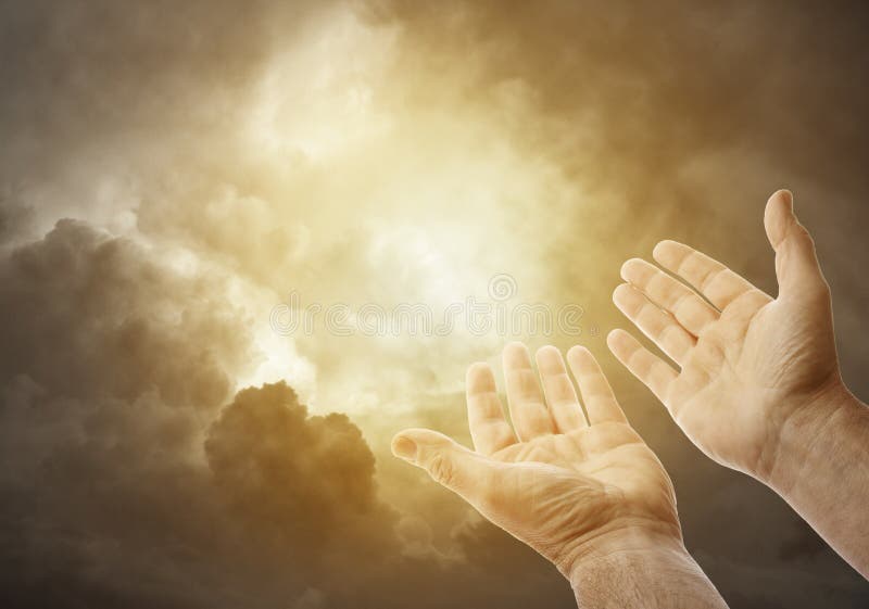 Hands in sky stock image. Image of advertising, freedom 50579147