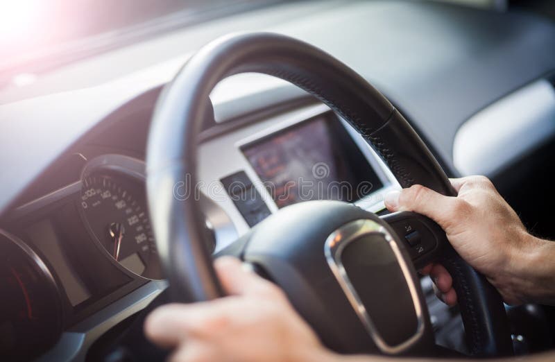 Hands on steering wheel stock photo. Image of transport 72338342