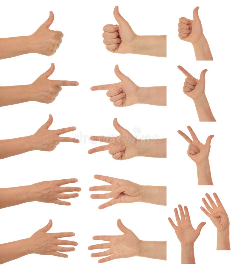 Hands and thumbs stock photo