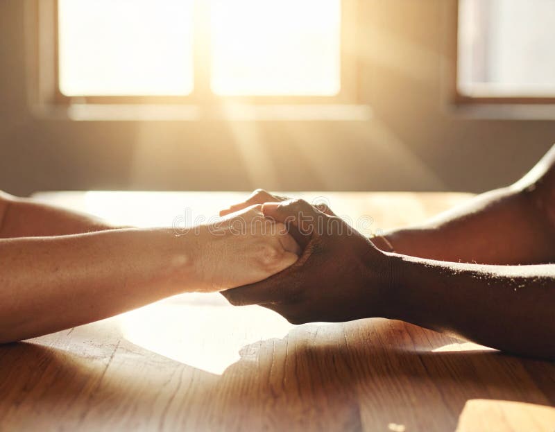 Hands of Time and Care. A Touch of Comfort vector illustration