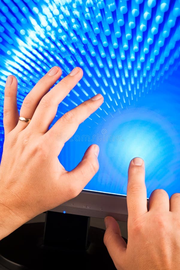Hands touching screen royalty free stock photos Hands touching screen royalty free stock photos