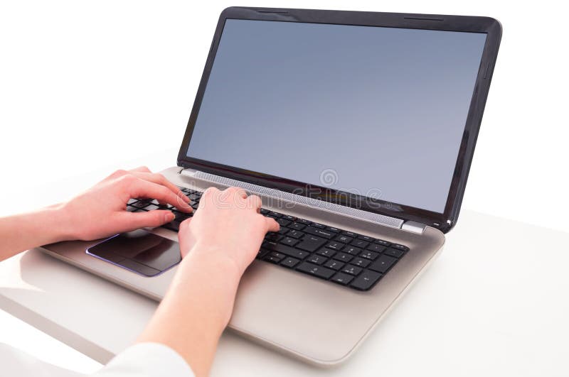 Hands typing on laptop royalty free stock photos Hands typing on laptop royalty free stock photos