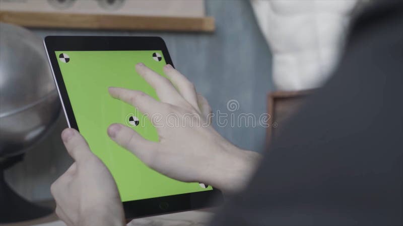 Hands of an Unknown Young Guy Tapping and Scrolling on Laptop with ...
