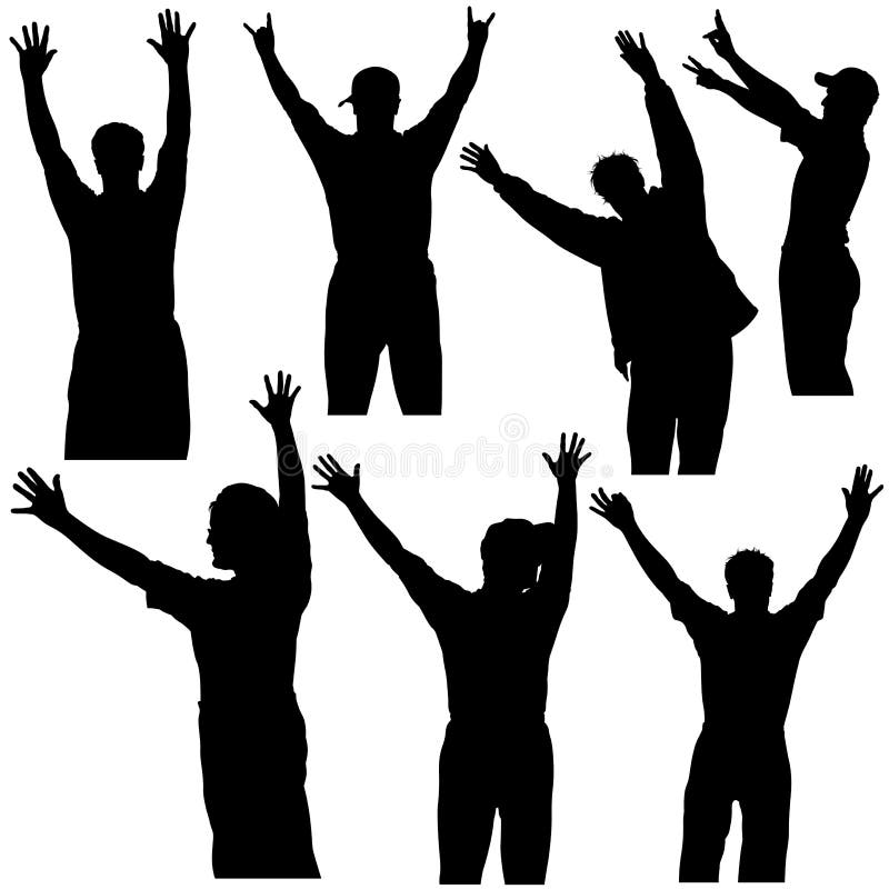 Hands Up Silhouettes 1