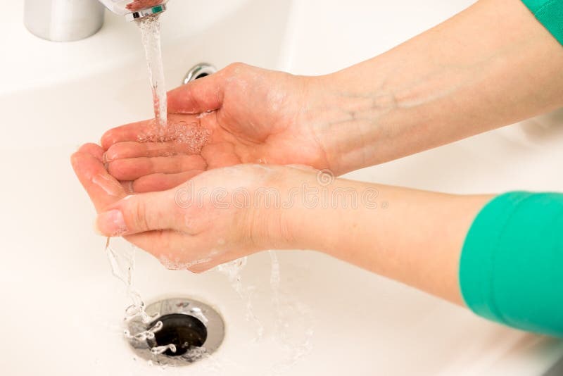 Hands washing stock image. Image of hygiene, pathogen 39112043