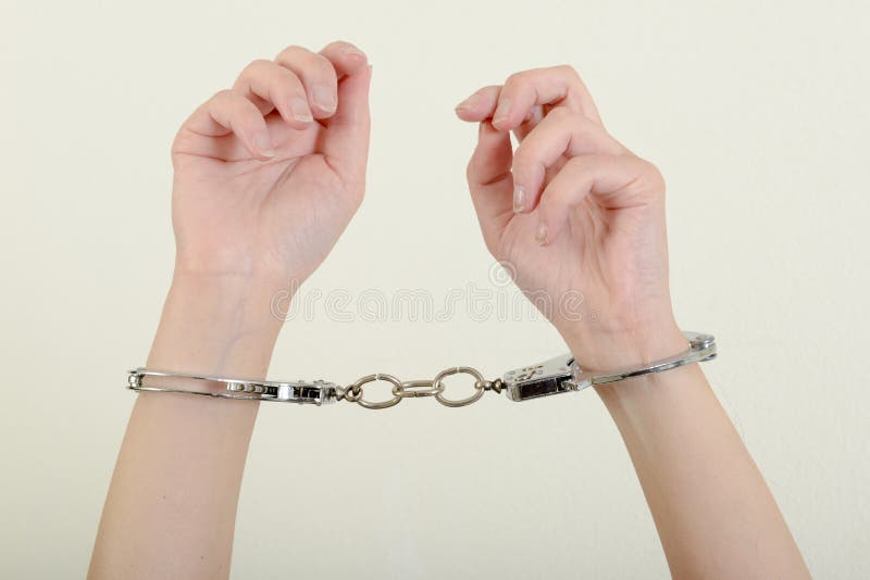 Woman In Handcuffs Behind Her Back Stock Photo Image Of Arrest Legal