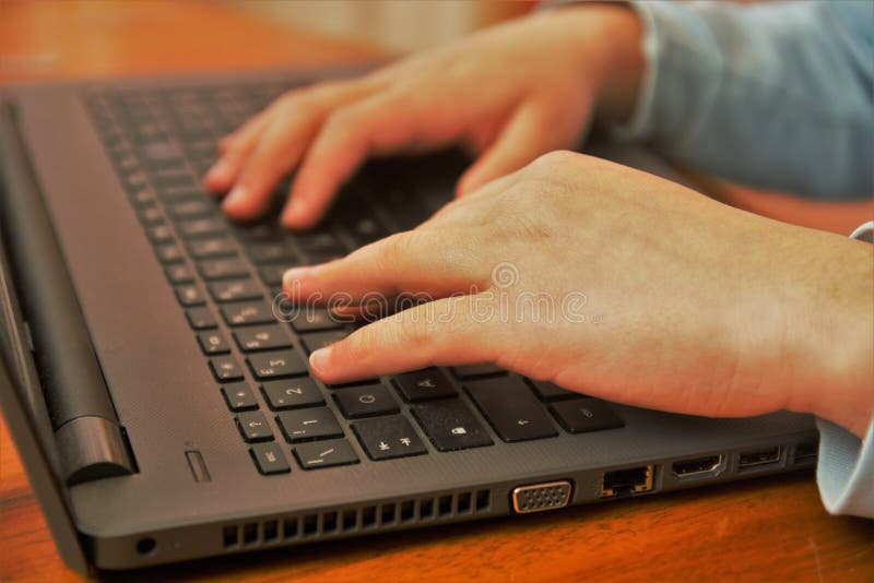 Hands Working On A Laptop Technology Wireless Computer Internet