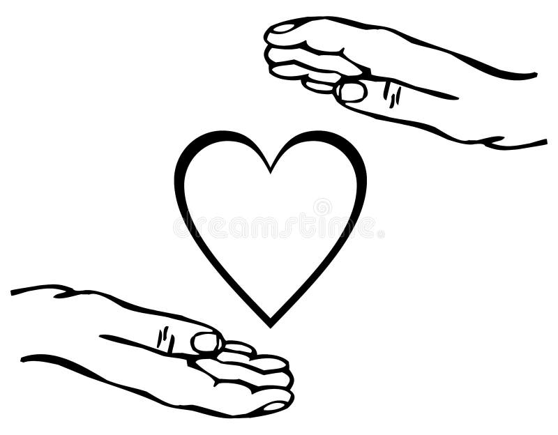 Two Hands Making Heart Sign. Love, Romantic Relationship Concept. Isolated  Vector Illustration Line Style Stock Vector - Illustration of holiday,  nature: 123911638