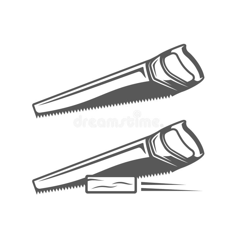 Handsaw. Modern Carpentry Label Stock Vector Illustration of shop, industry 140575572