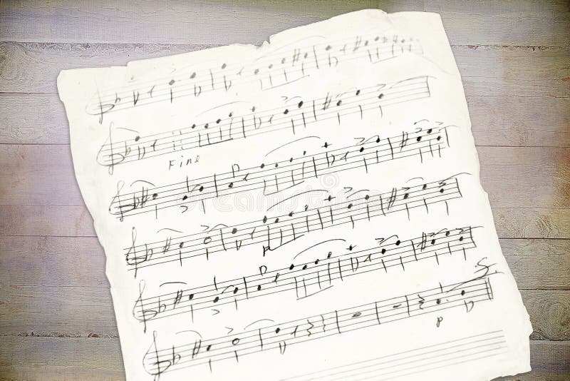 Handschriftsmusikblatt lizenzfreie stockfotografie Handschriftsmusikblatt lizenzfreie stockfotografie
