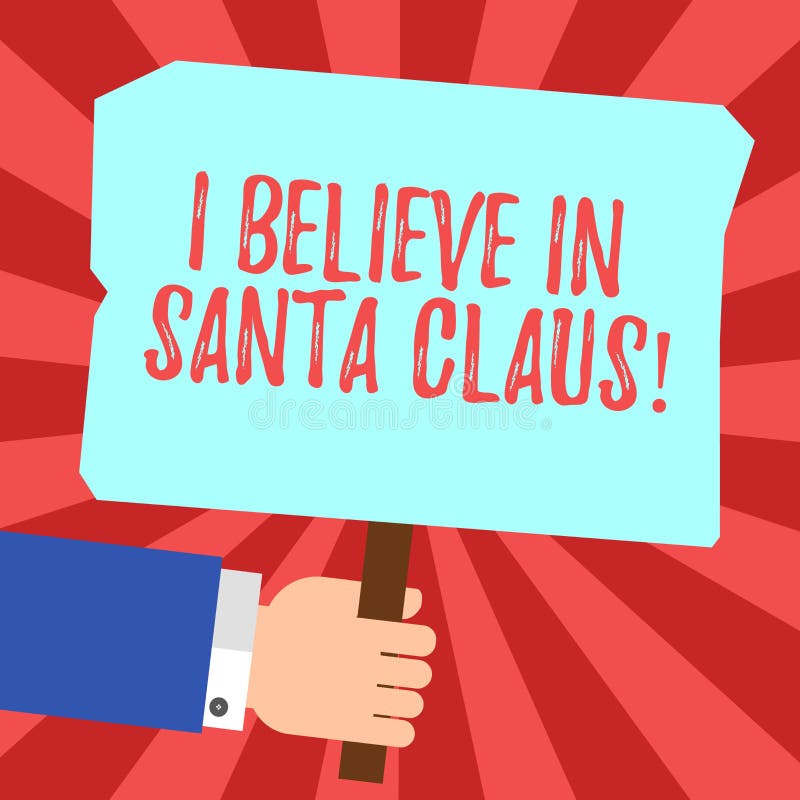 Handschrifttekst die ik in Santa Claus heb geloofd Conceptenbetekenis om geloof in van de kinderjarenhu van de Kerstmisvakantie t royalty-vrije stock afbeelding Handschrifttekst die ik in Santa Claus heb geloofd Conceptenbetekenis om geloof in van de kinderjarenhu van de Kerstmisvakantie t royalty-vrije stock afbeelding