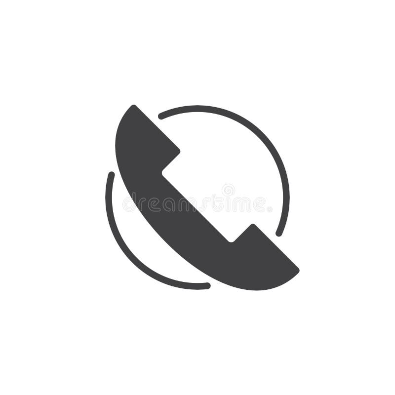 Handset phone vector icon stock vector. Illustration of dial 124153201